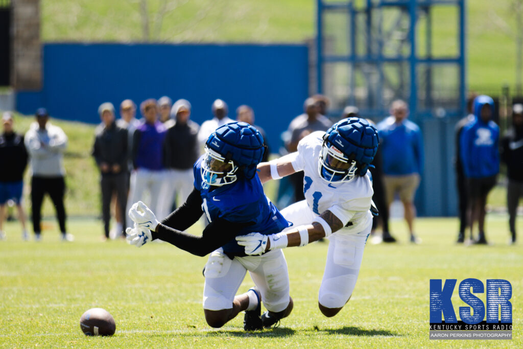 Zion Childress at Kentucky football practice