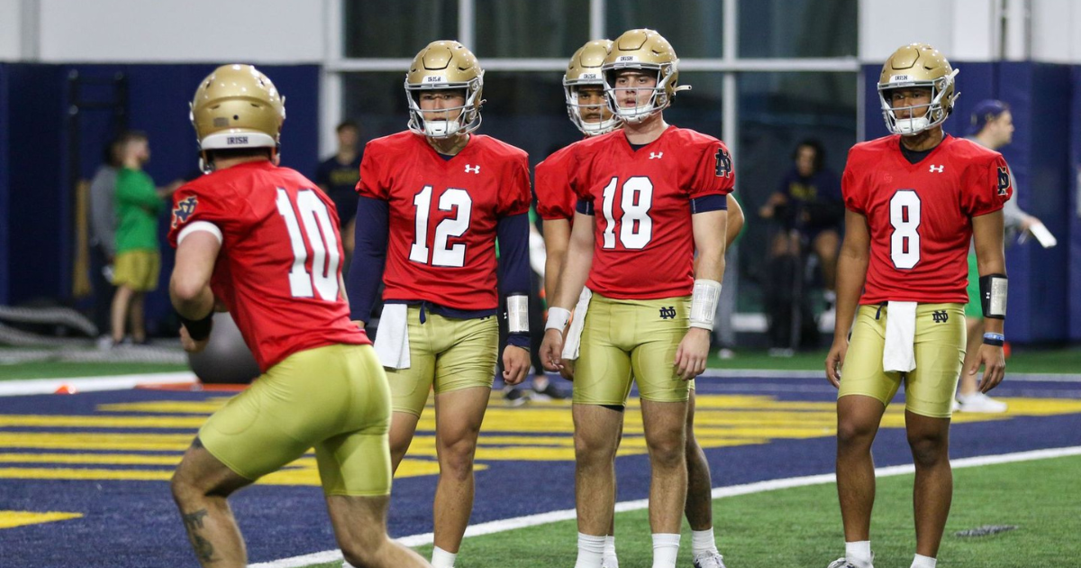 Notre Dame football 2023 midspring depth chart projection offense