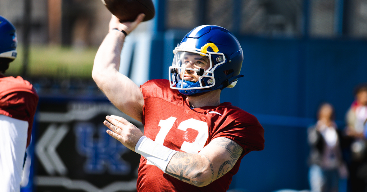 WATCH: Devin Leary mic’d up at Kentucky Football Spring Practice