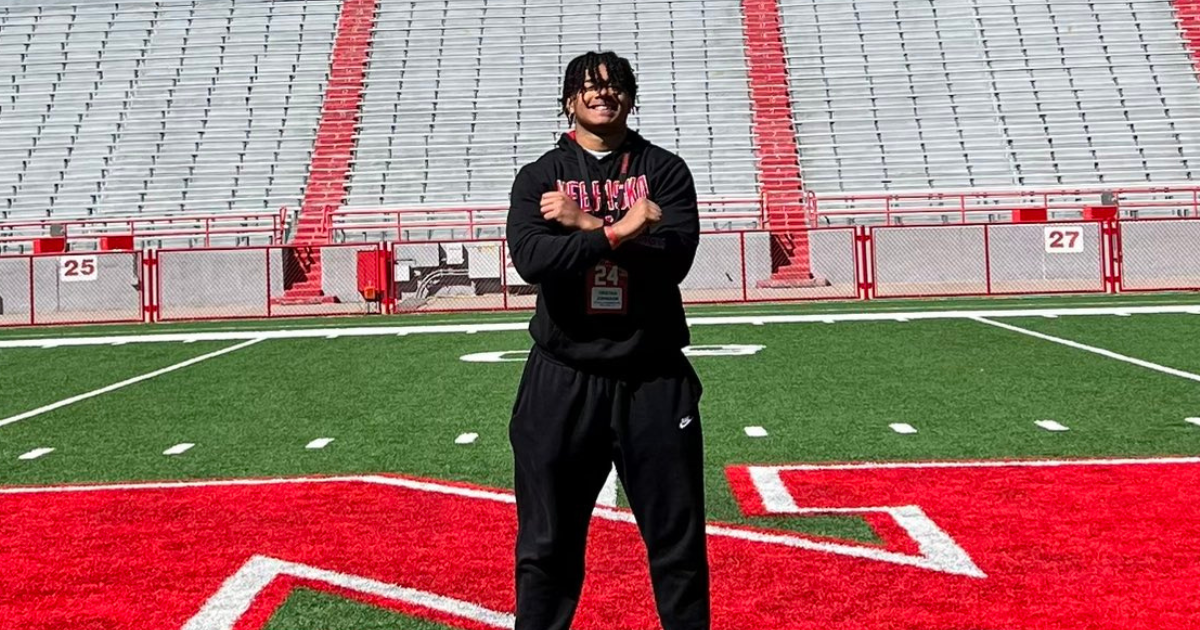 Intriguing DL prospect Tristan Johnson checks out Nebraska for spring practice