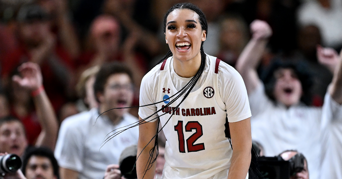 South Carolina star Brea Beal reacts to being drafted 24th overall in