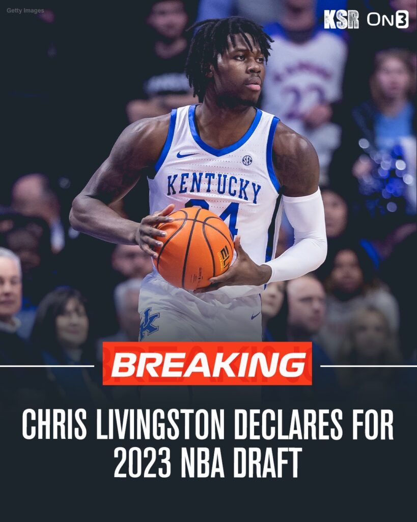 Kentucky freshman Chris Livingston declares for NBA Draft