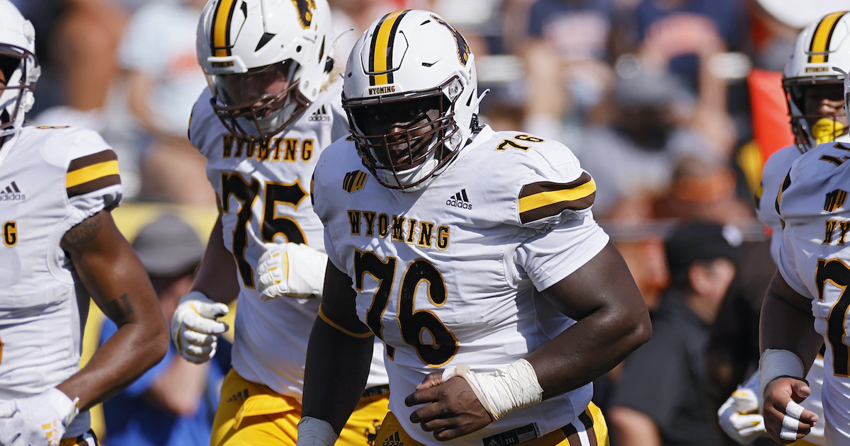 Why Wyoming lineman Emmanuel Pregnon has become early hot commodity in spring transfer portal window