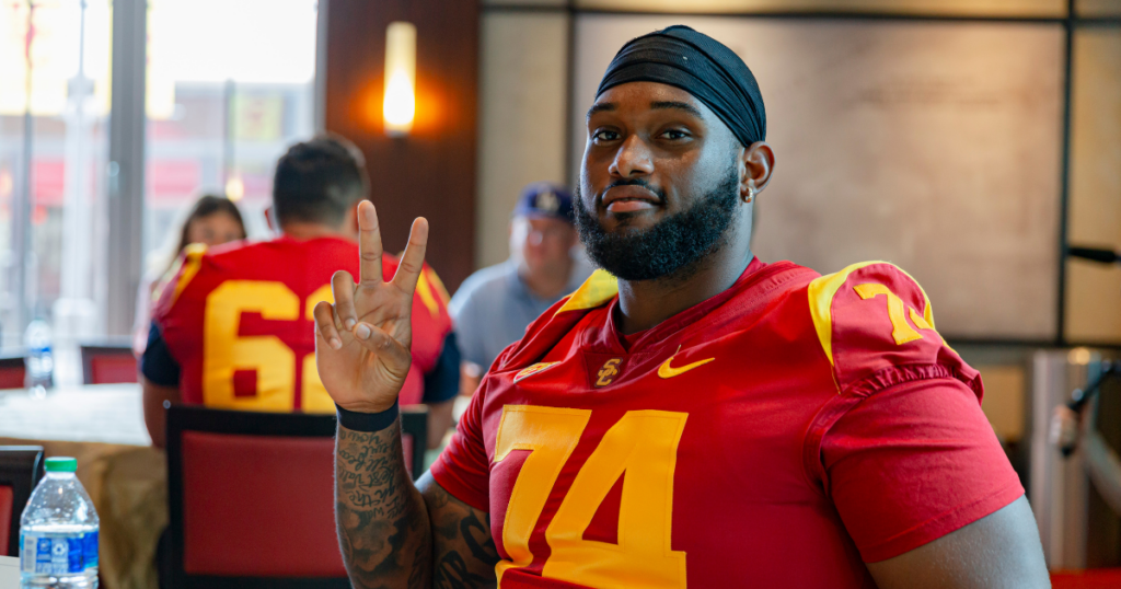 Courtland Ford poses at media day at University of Southern California