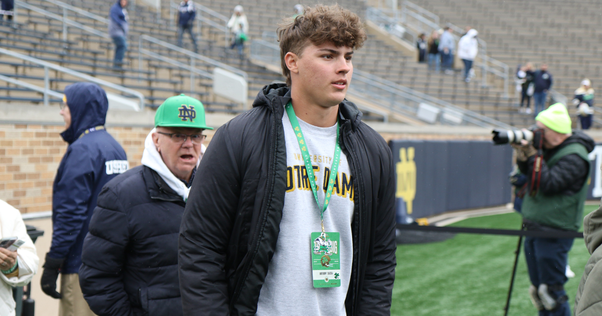 Top 2025 target Anthony Sacca raves about first Notre Dame visit