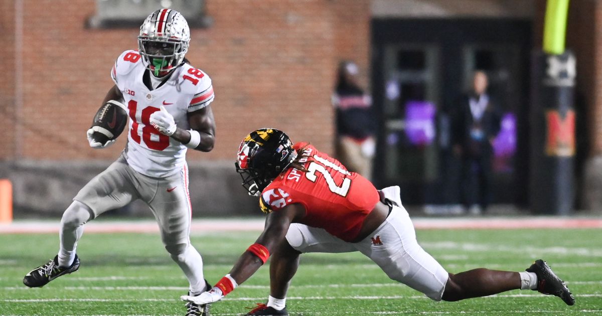 LOOK: Ohio State's Harrison Jr sports Apple Watch on field vs. Badgers