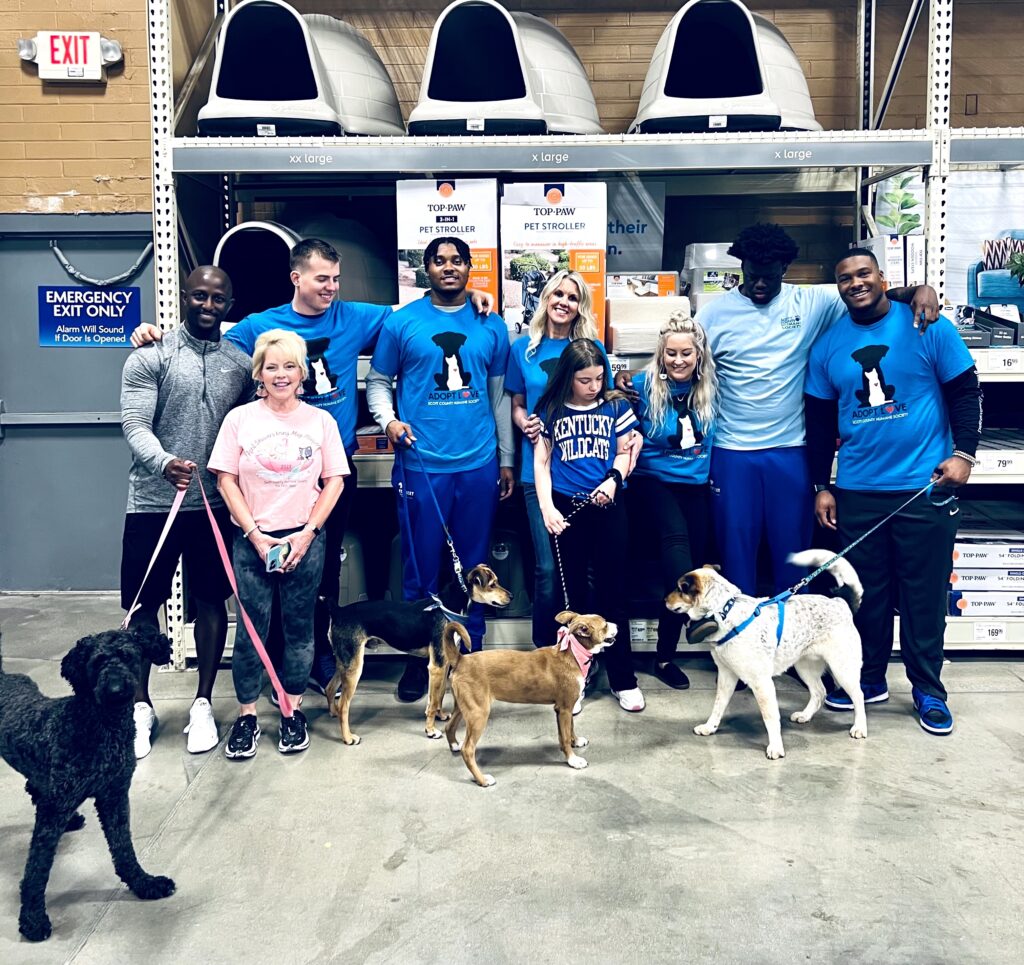 Kentucky football players help adopt pets