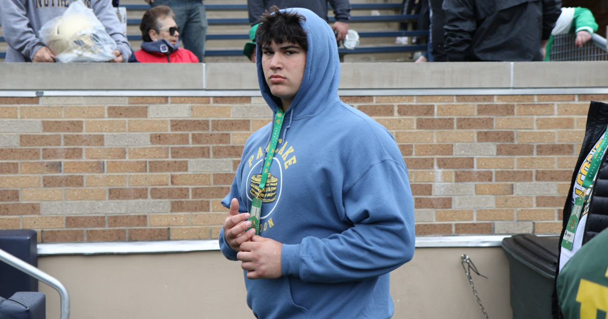 2025 top 200 OL Avery Gach gathering information on Notre Dame one visit at a time