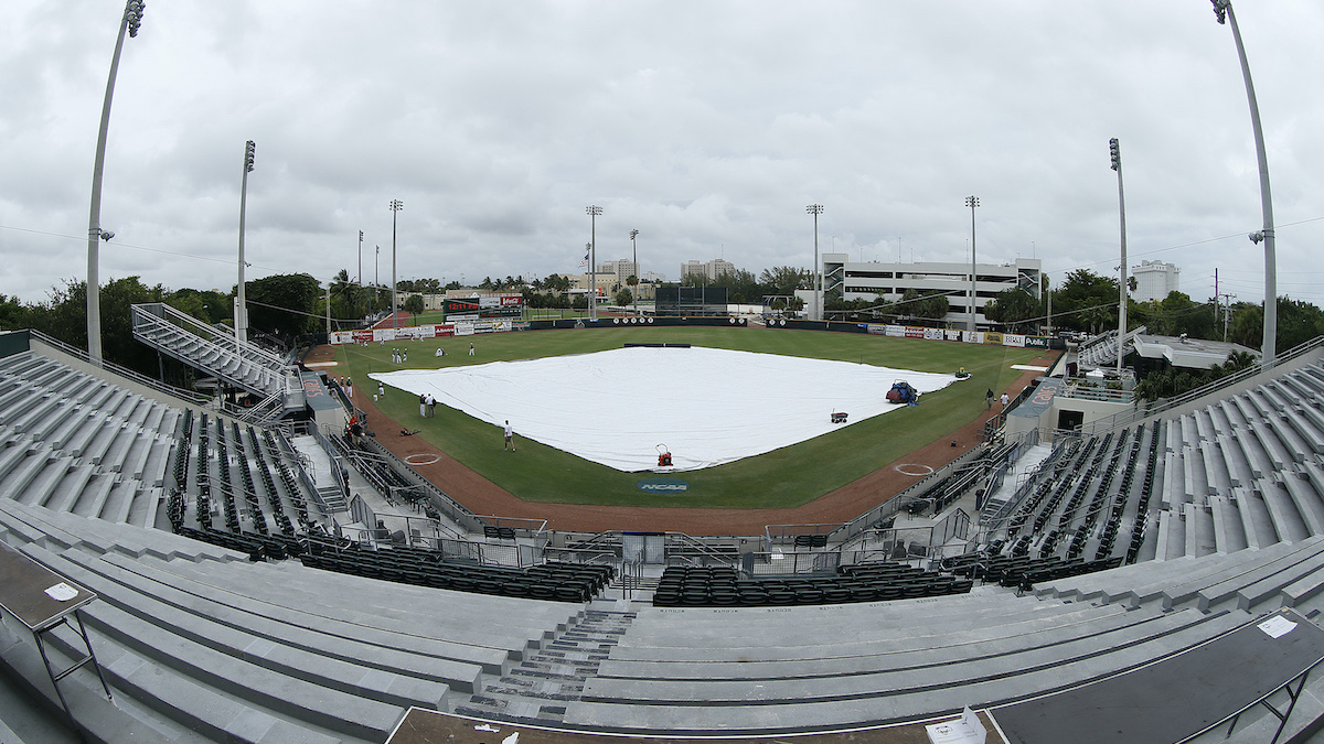 Miami vs. Florida baseball game delayed on Saturday afternoon due to  weather - On3