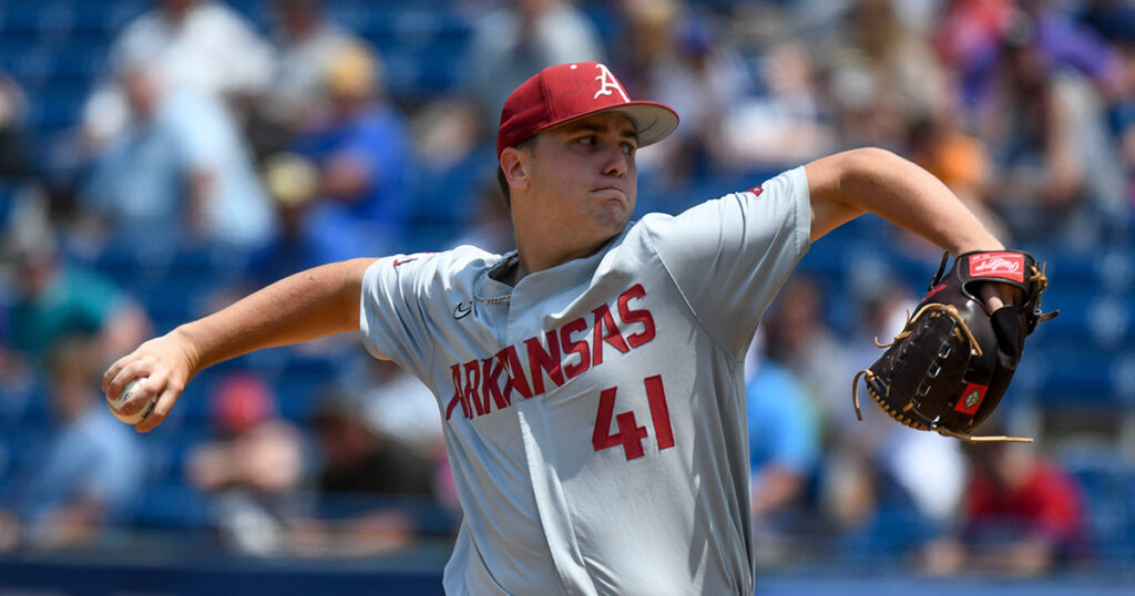 Arkansas pitcher Will McEntire