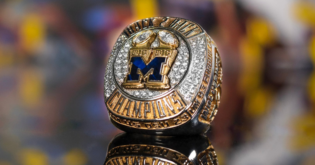 Michigan football team holds Big Ten championship ring ceremony