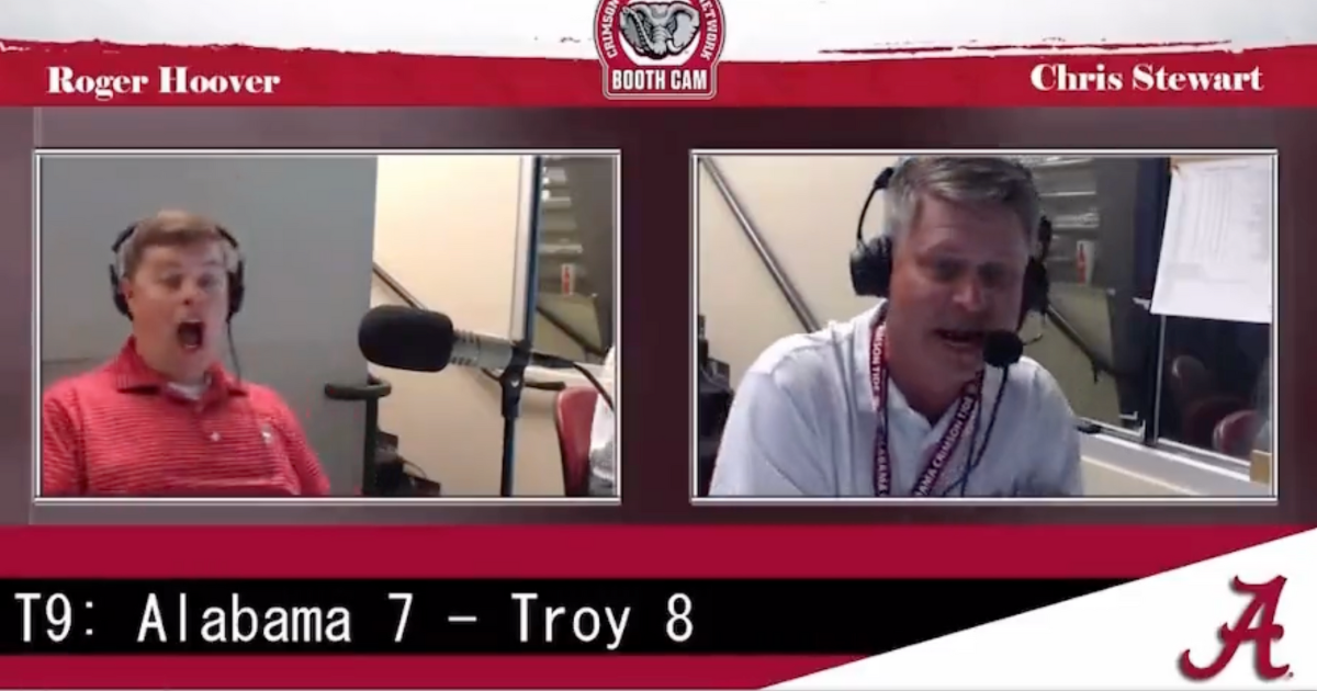 Alabama radio crew goes wild as Crimson Tide baseball takes late lead vs. Troy on error