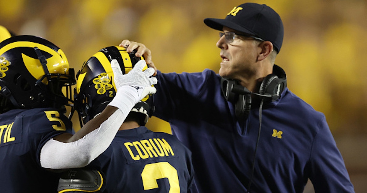 Jim Harbaugh told Blake Corum to enter NFL Draft happy he returned