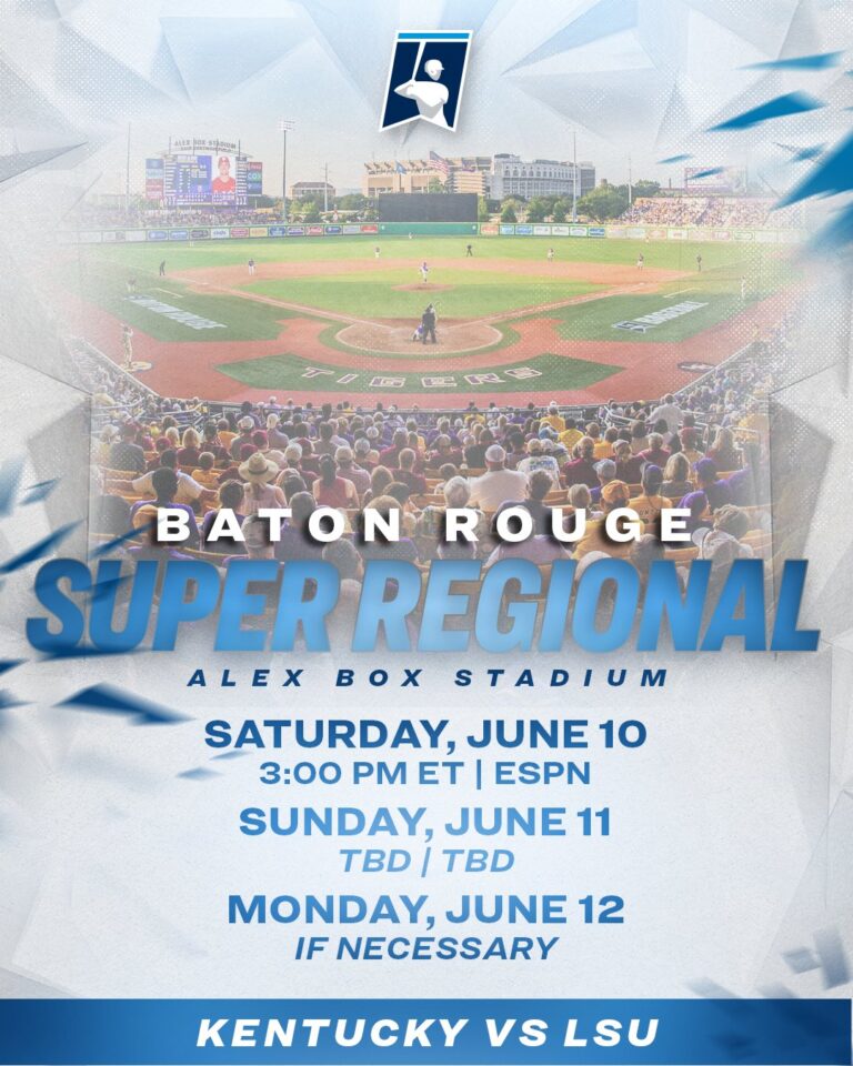 Kentucky vs. LSU Super Regional will start Saturday in Baton Rouge On3