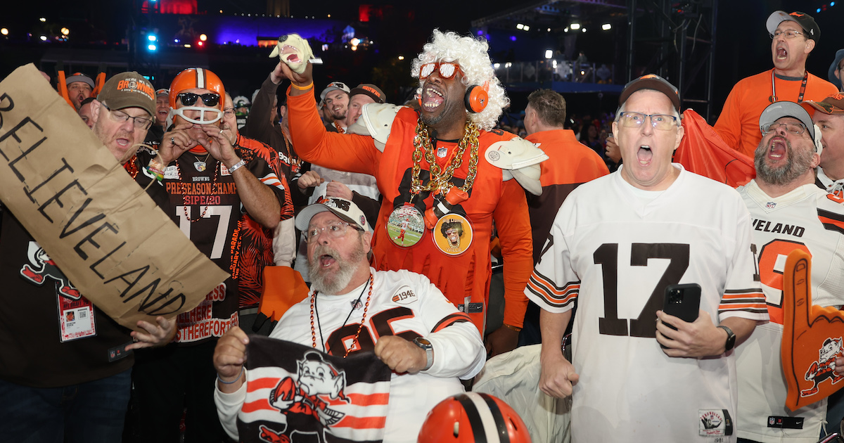 Brownie the Elf, the Cleveland Browns' new midfield logo