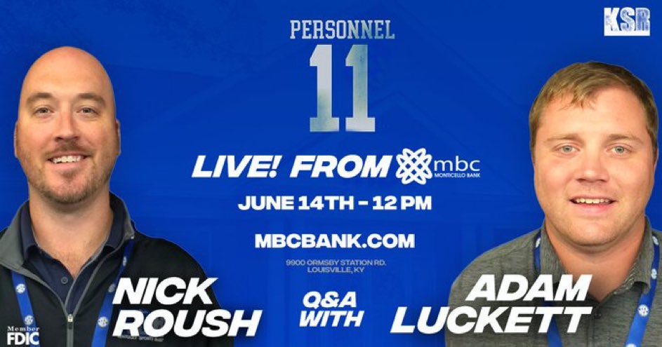 11 Personnel Kentucky football podcast LIVE