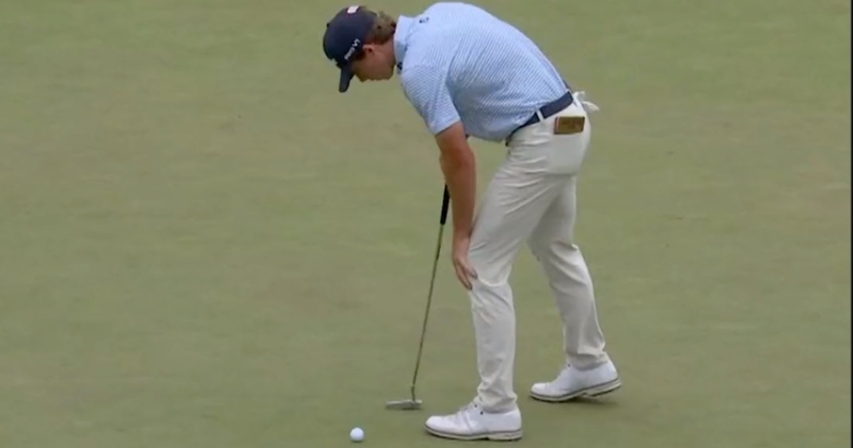 Gordon Sargent putt pops out of final hole at U.S. Open