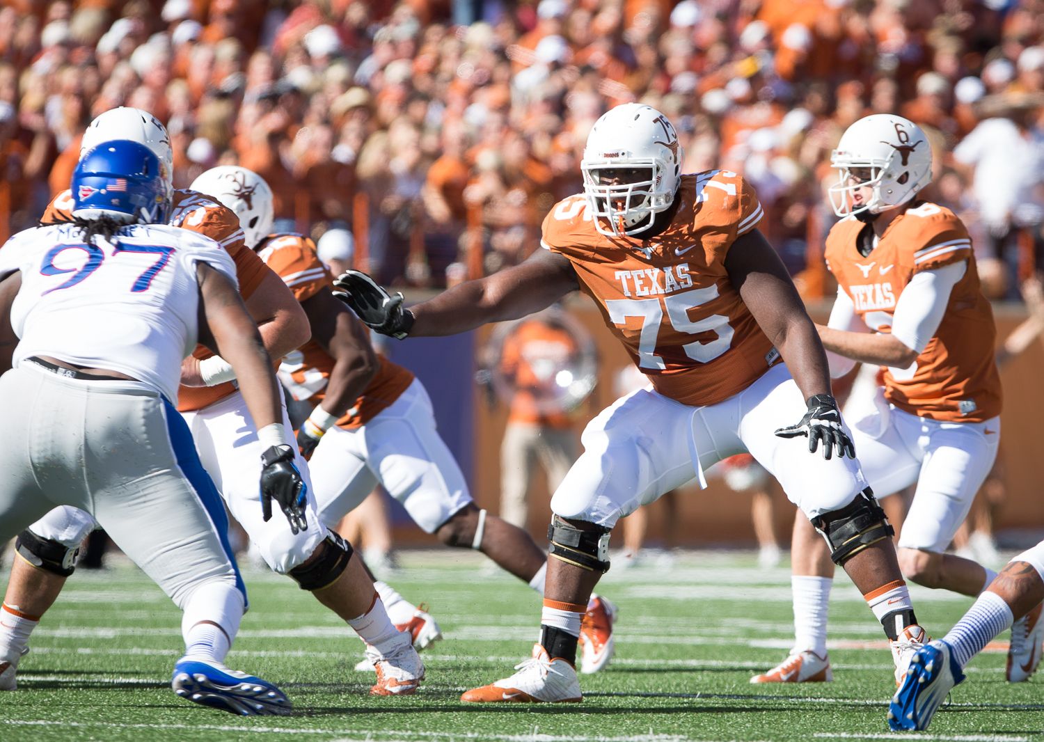 75 days until Texas Football: Jaydon Chatman takes to tackle during his ...