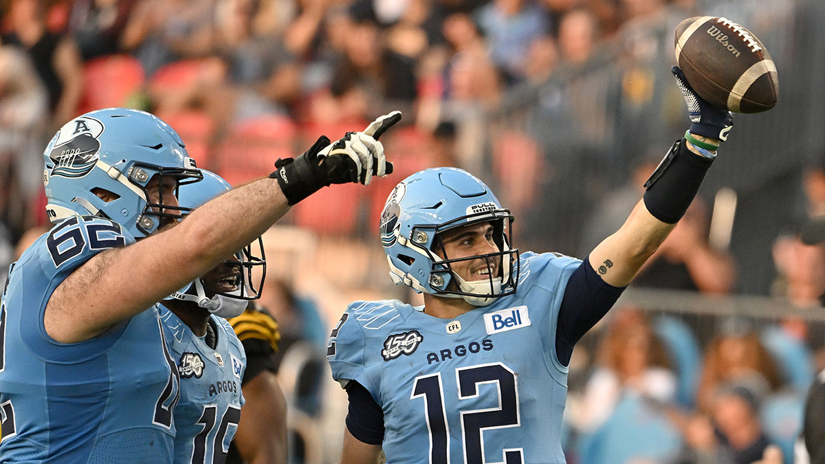 CFL: Argonauts down Tiger-Cats 32-14