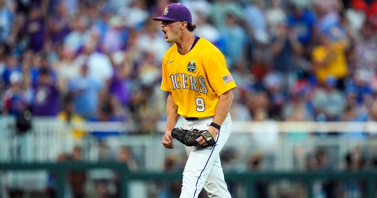 LSU ace Ty Floyd ties NCAA record for most strikeouts in nine innings in CWS Final vs. Florida