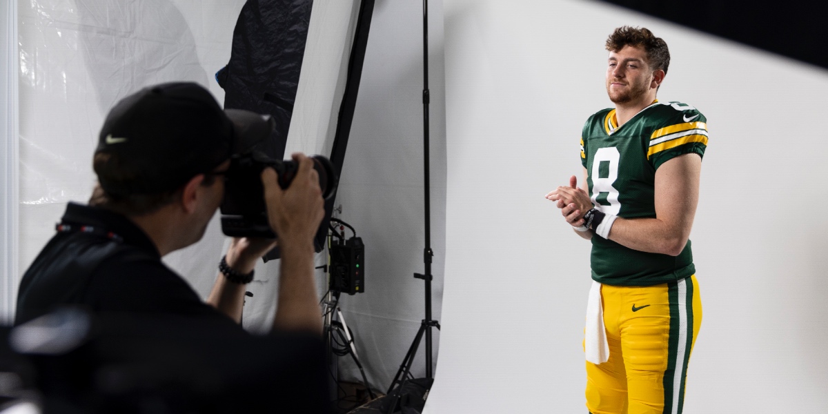 Sean Clifford shows off first official Green Bay Packers jersey