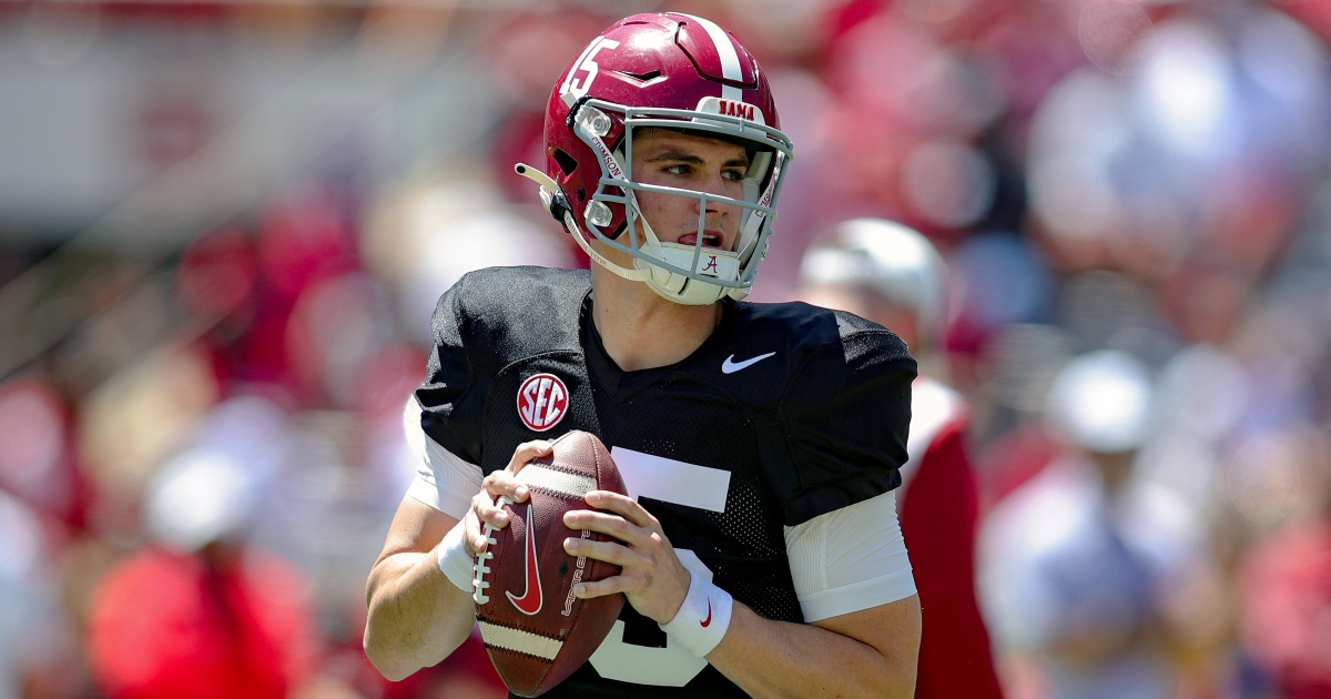 Alabama QB Ty Simpson shows off passing progress during offseason workout