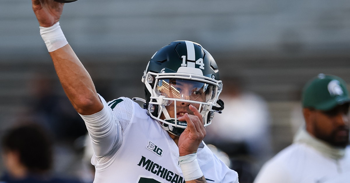 Snap counts, PFF grades: Noah Kim grades out well in first start as  Michigan State QB 