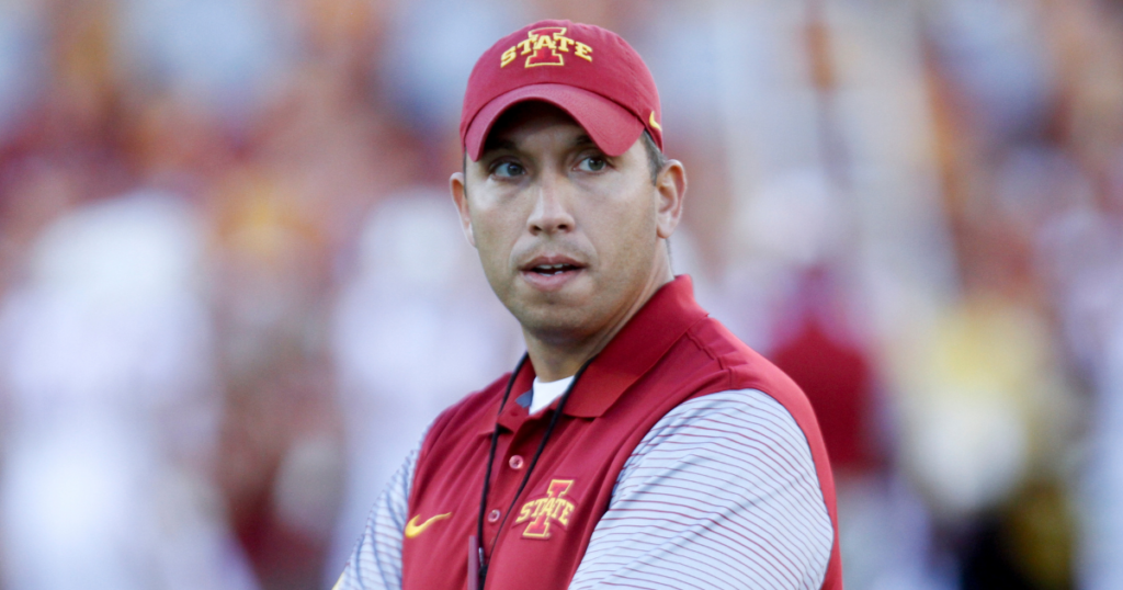 IOWA CITY, IOWA- SEPTEMBER 10: Head coach Matt Campbell of the Iowa State Cyclones before the match-up against the Iowa Hawkeyes on September 10, 2016 at Kinnick Stadium in Iowa City, Iowa.