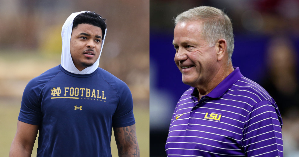 What LSU coach Brian Kelly said about former Notre Dame RB Logan Diggs