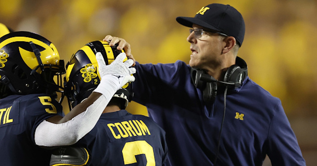 Blake Corum addresses reported Jim Harbaugh suspension