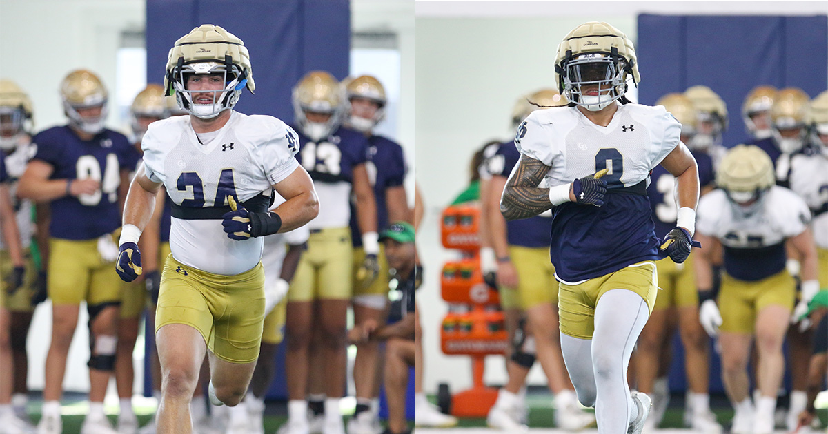 With jobs secure, Notre Dame graduate LBs look to lead defense, mentor youngsters