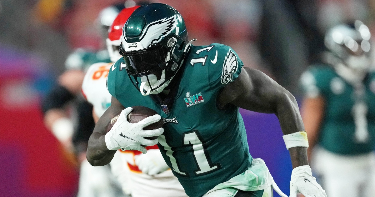 Here's how Eagles receiver AJ Brown performed for Eagles in Super Bowl