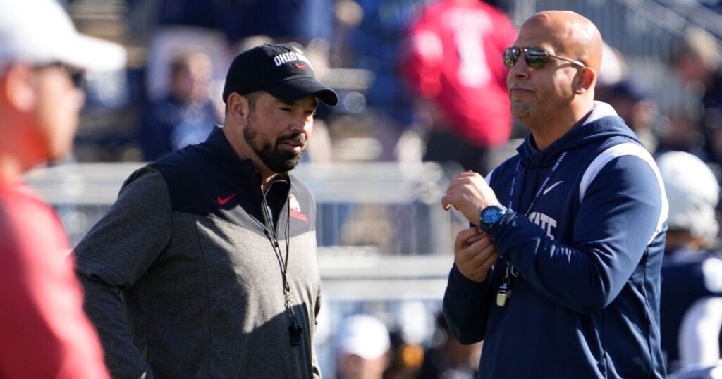 ryan day and james franklin-ohio state-ohio state football-buckeyes