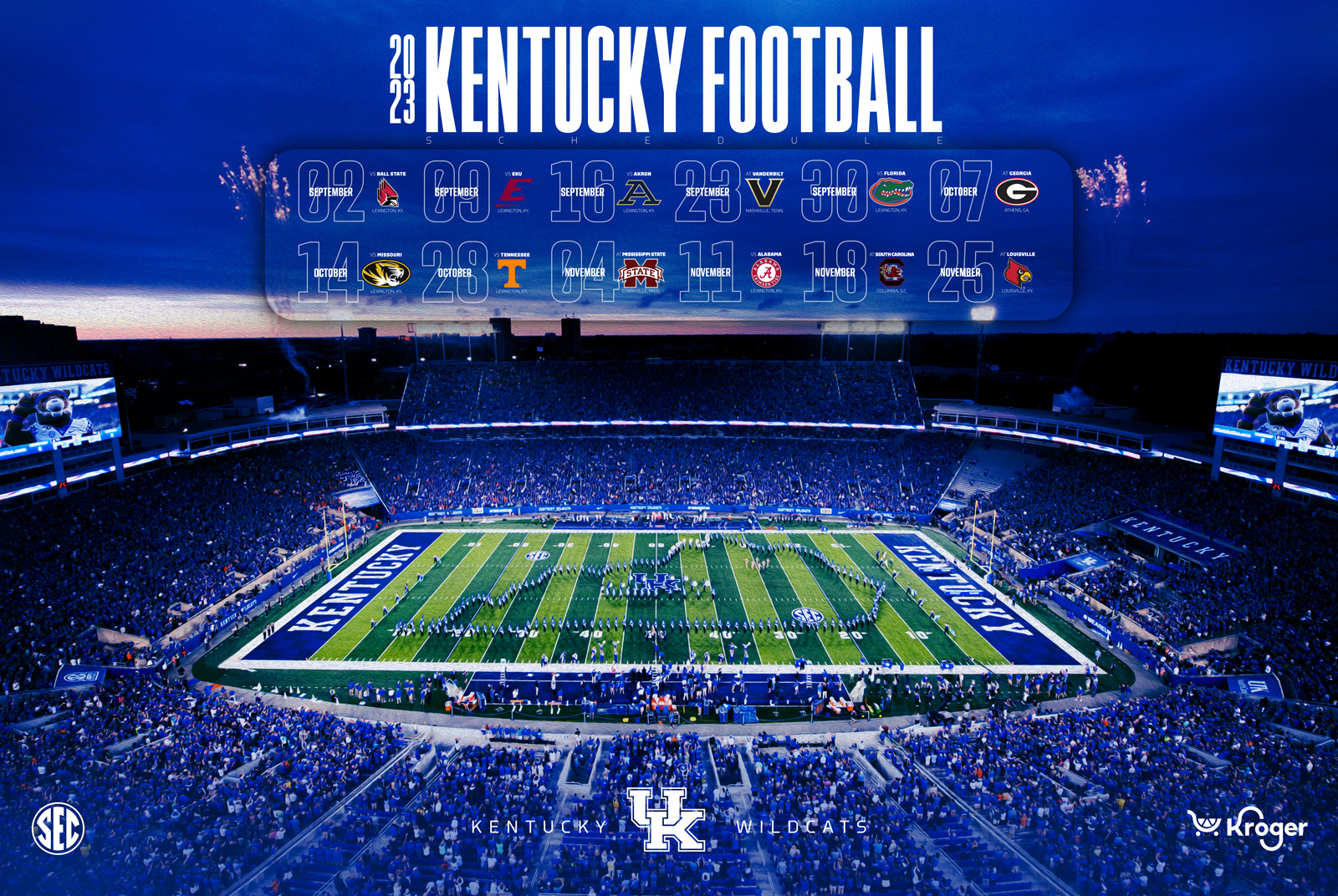 LOOK 2023 Kentucky Football Schedule Poster Revealed