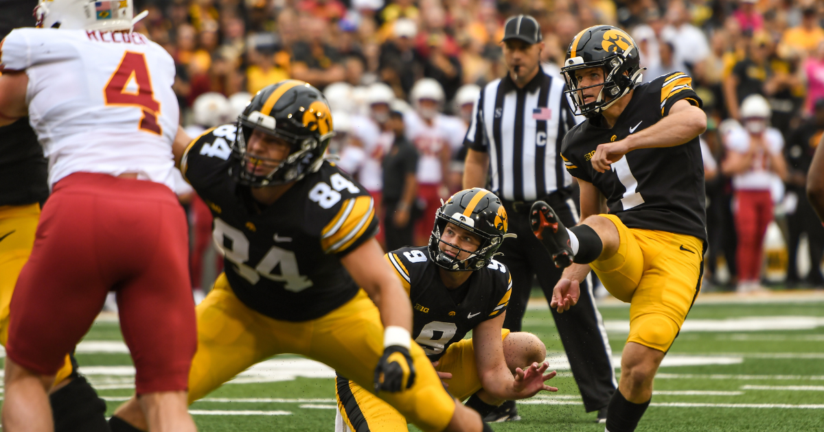 What are the options for Iowa football at backup punter and kicker?