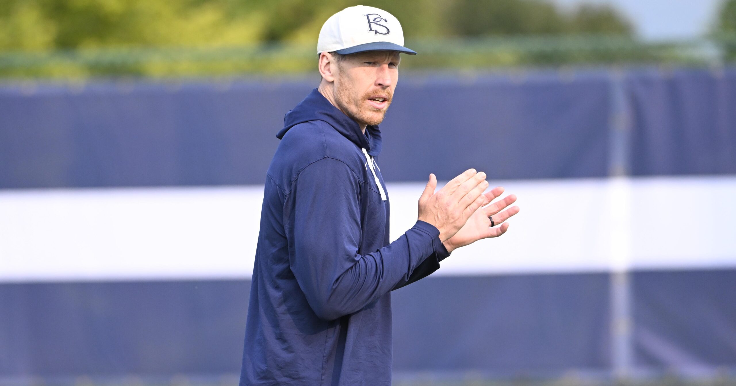 Penn State offensive line coach Phil Trautwein