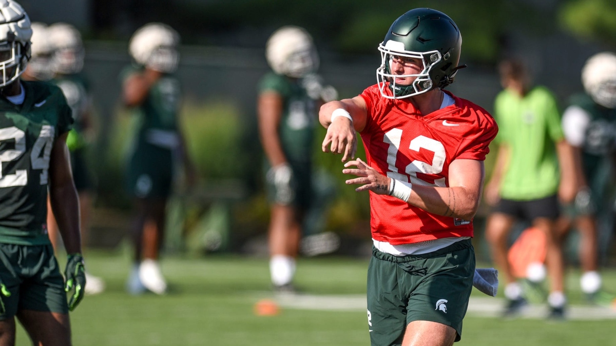 Michigan State QB Katin Houser feels ‘heightened intensity’ in practice and is reacting well