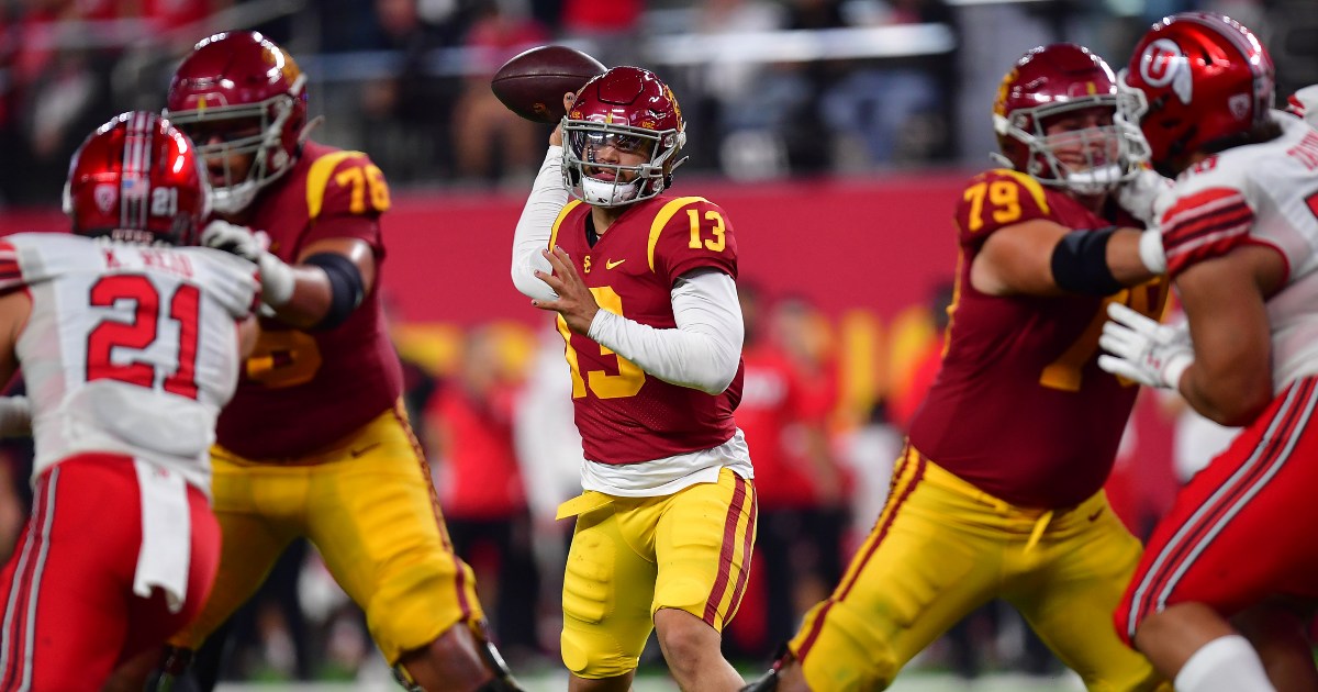 Caleb Williams analyzes play of USC offensive line