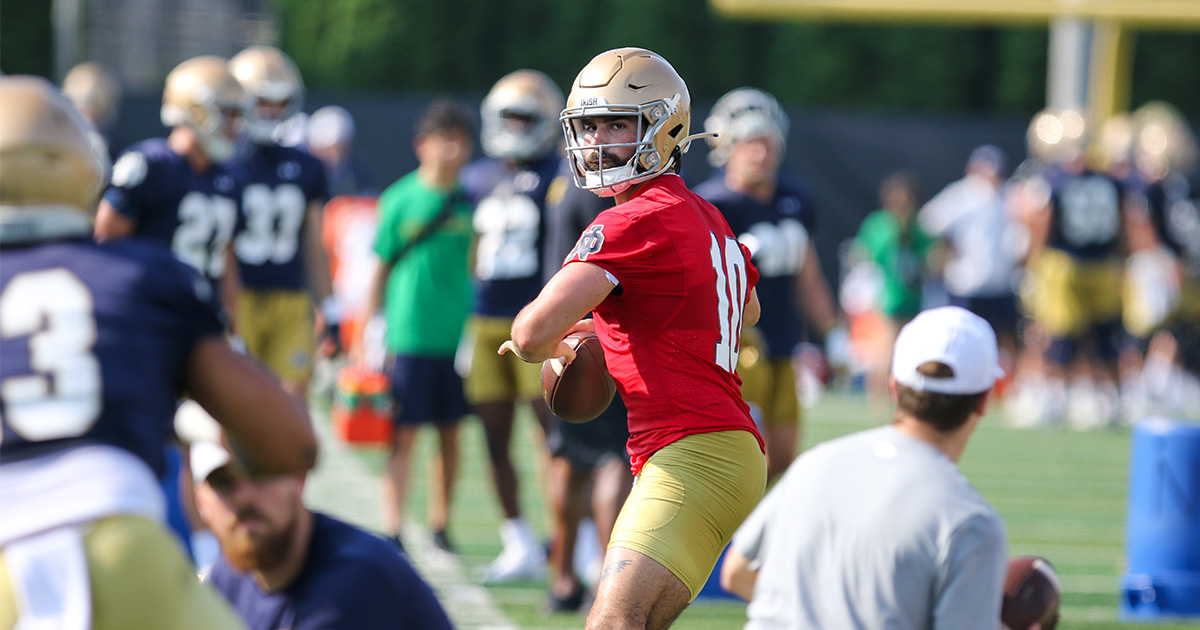 Notre Dame QB Sam Hartman: Chemistry with receivers ‘light years’ better, but not satisfied