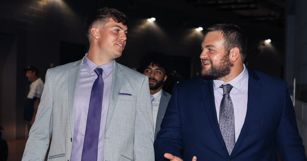 Kansas State players Will Howard and Cooper Beebe at Big 12 Media Days