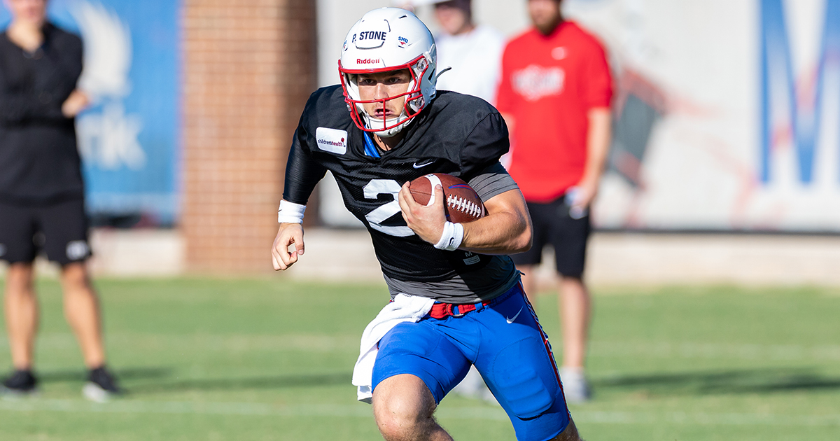 SMU Football Day 10 practice notebook