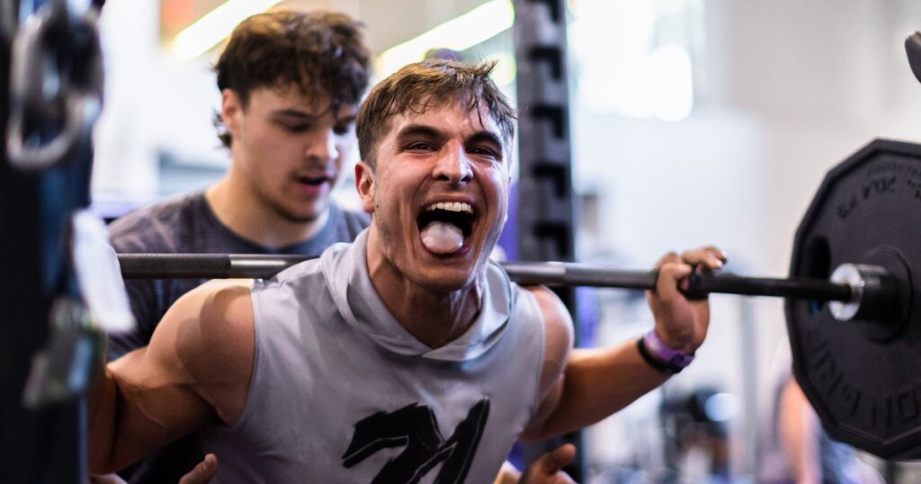 Jake Clifton during a Kansas State workout