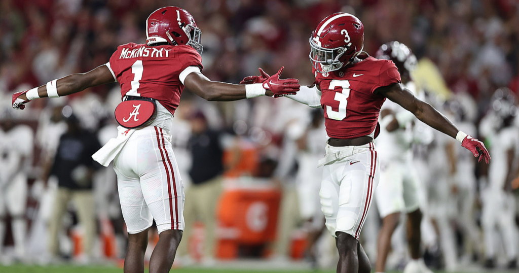 Alabama DBs Kool-Aid McKinstry and Terrion Arnold