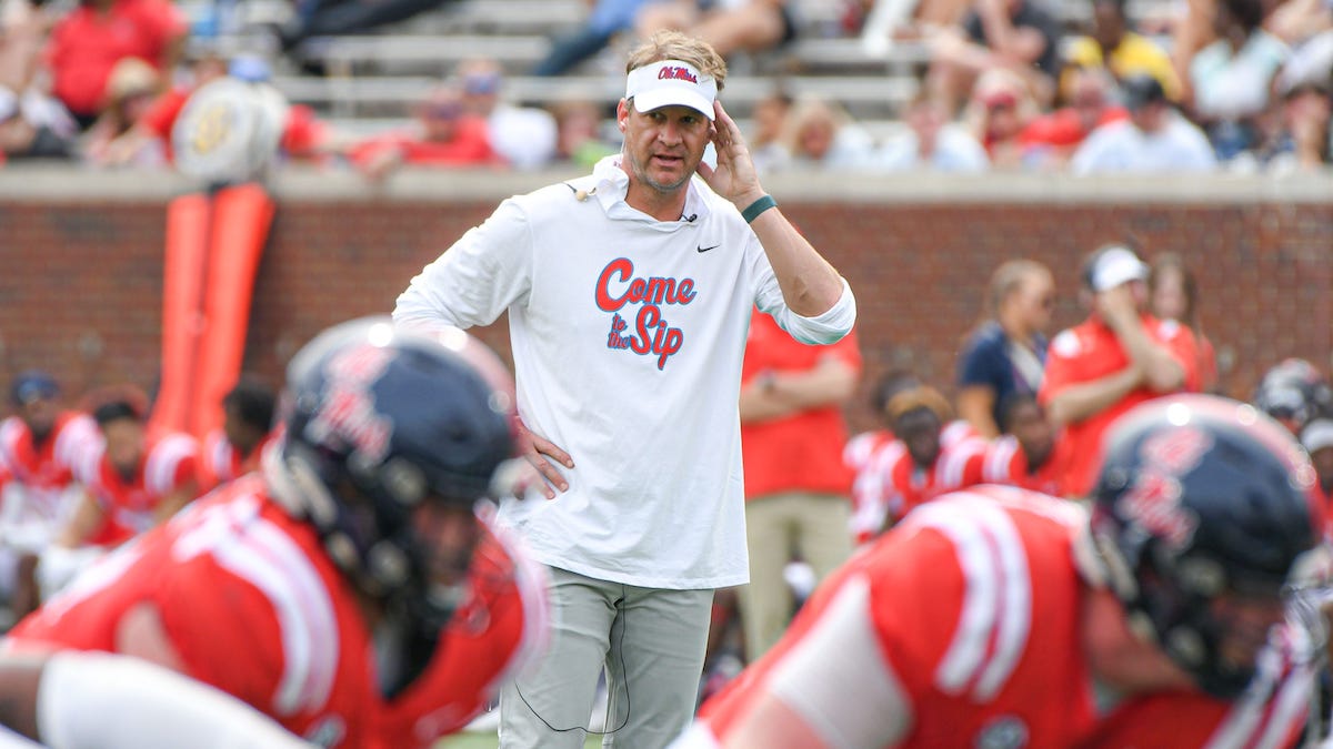 Lane Kiffin says Ole Miss quarterbacks are doing really good in competition