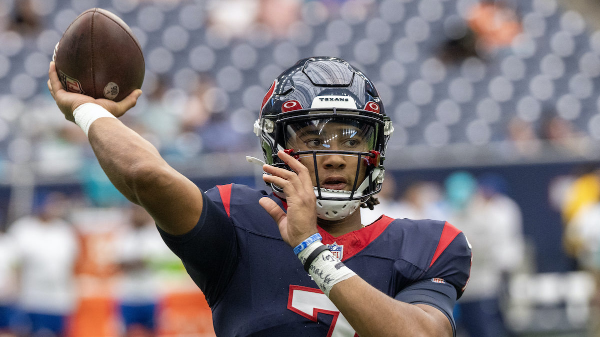 C.J. Stroud throws for 384 yards and two touchdowns in the Texans home  opener against the Indianapolis Colts.