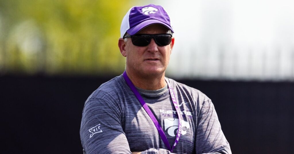 Head coach Chris Klieman at Kansas State practice