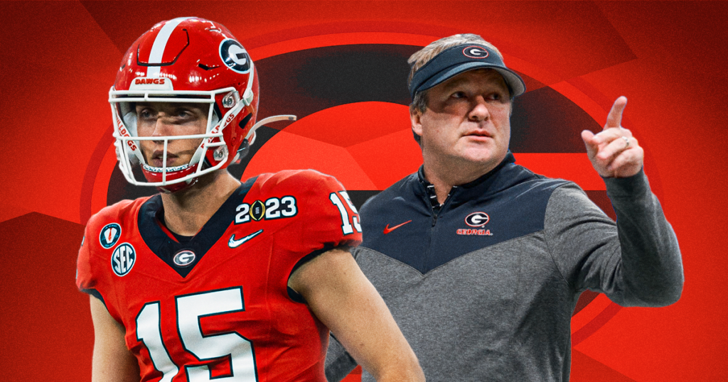 Kirby Smart, Carson Beck, Georgia Bulldogs