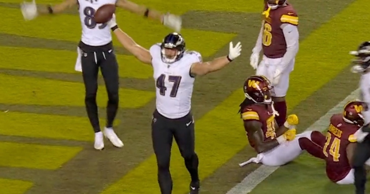 Travis Vokolek catches first NFL touchdown pass with Ravens - On3