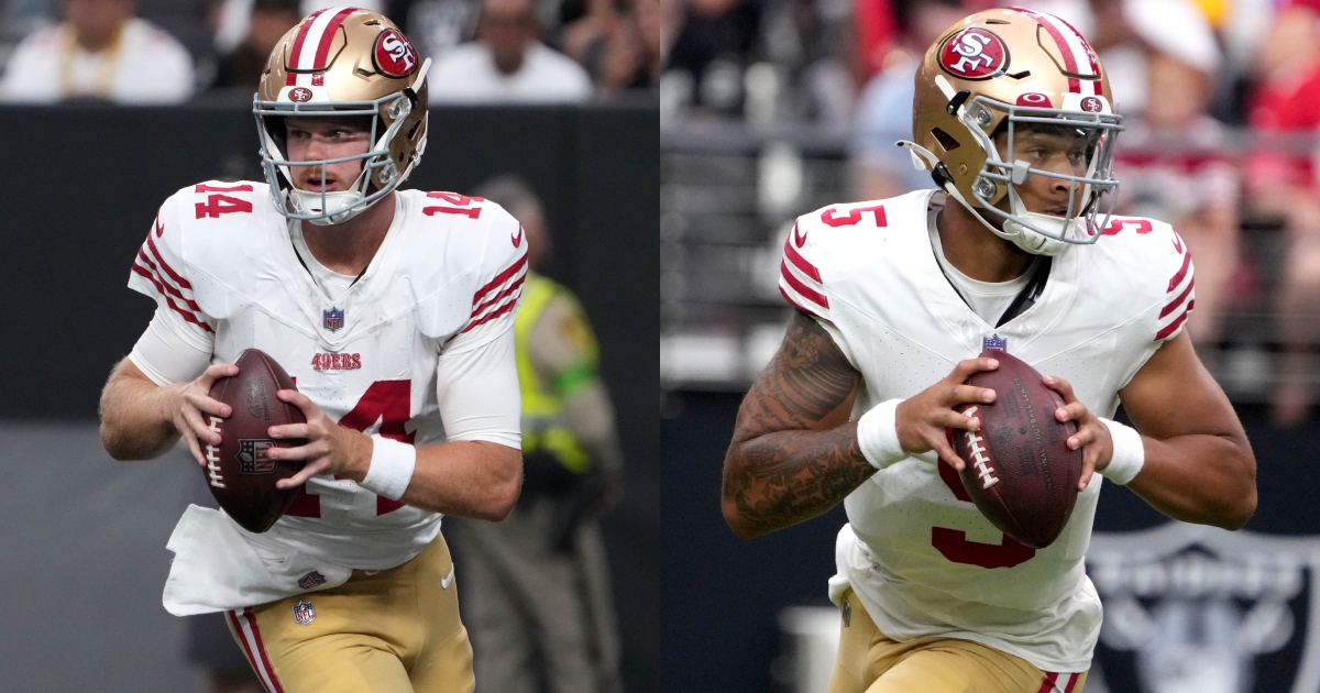 Trey Lance not at 49ers practice after Sam Darnold named backup