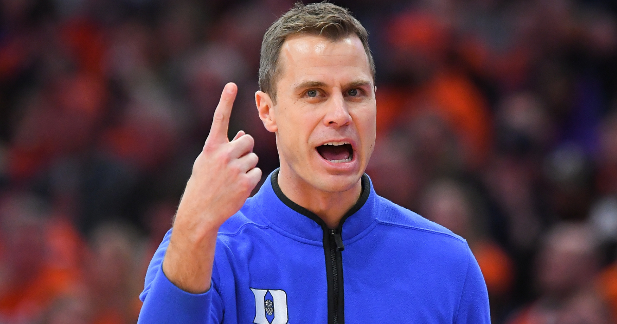 Jon Scheyer shows off custom Duke football jersey from Mike Elko On3